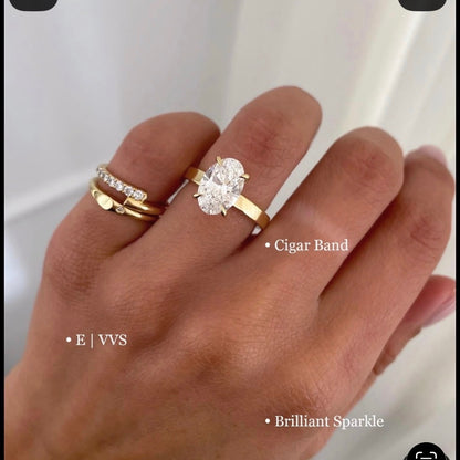 Custom Order Deposit - 3.61ct Oval Cut Lab Diamond Ring