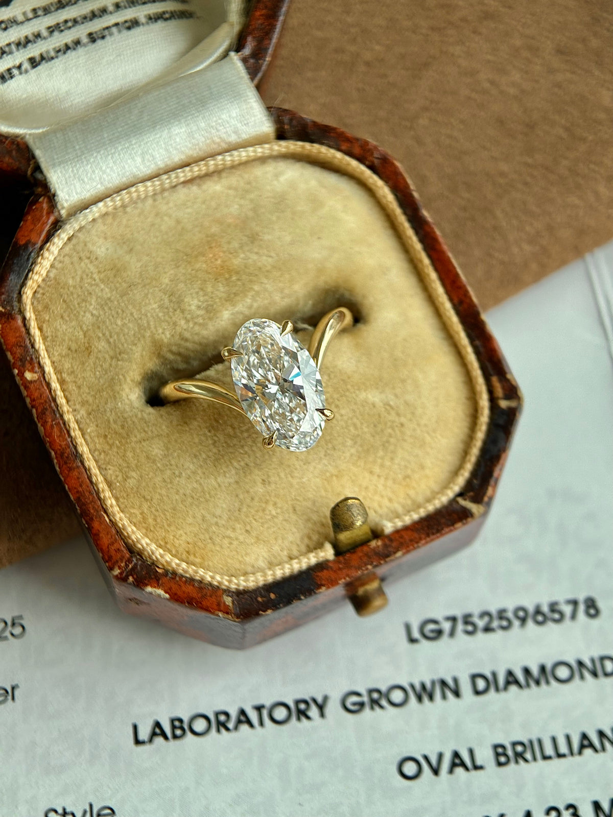 Custom Final Payment- 2ct oval Cut Lab Diamond Ring