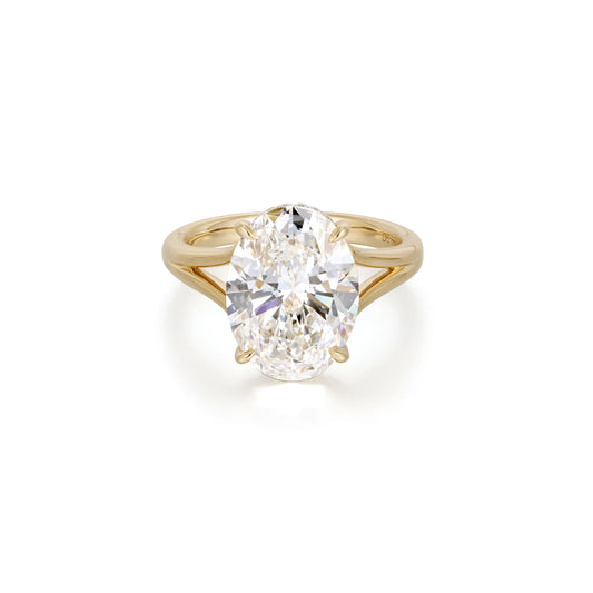 Custom Order Deposit- 3.29ct Oval Cut Lab Champagne Diamond Ring