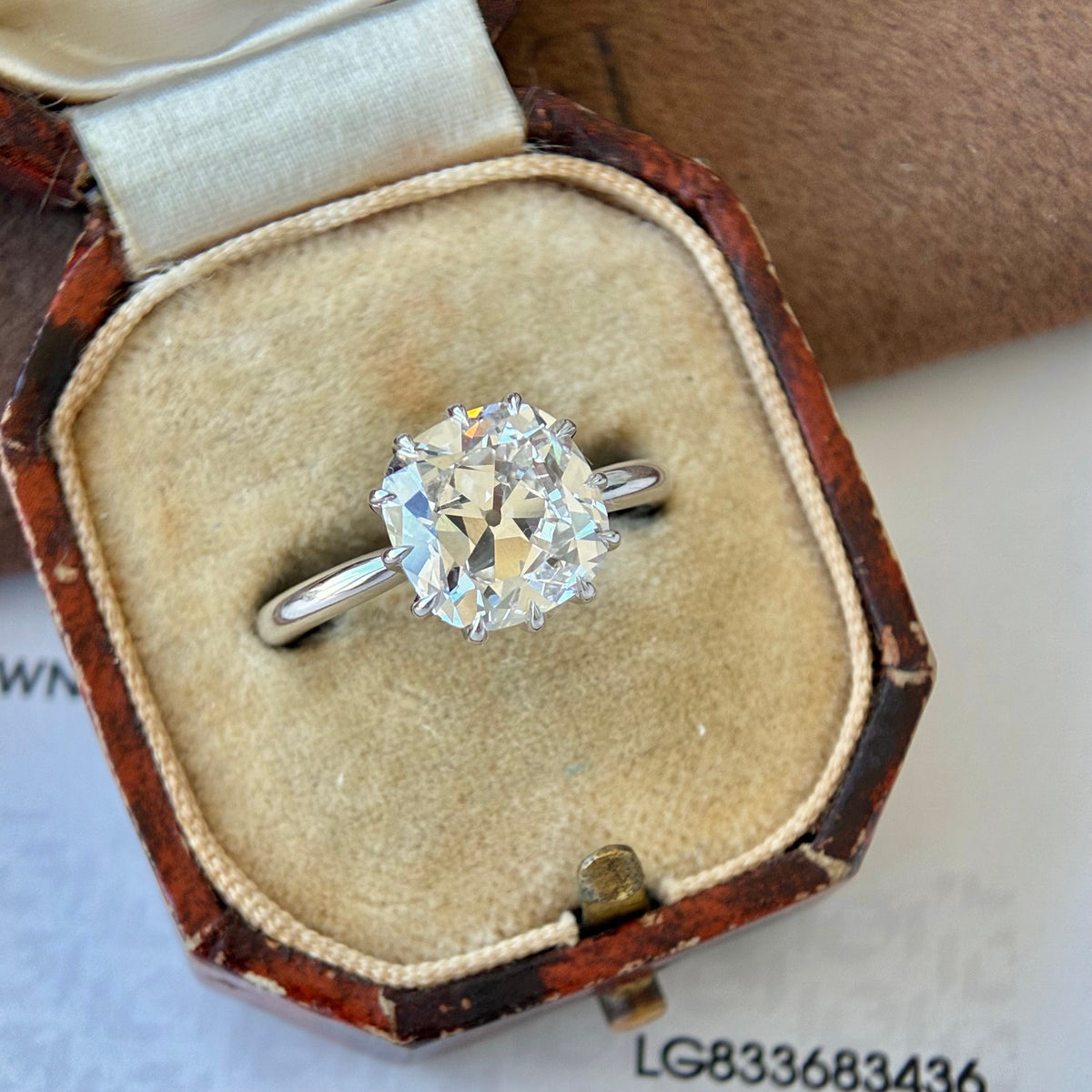 Custom Final Payment- 4ct Cushion Cut Lab Diamond Ring
