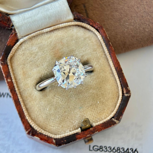 Custom Final Payment- 4ct Cushion Cut Lab Diamond Ring