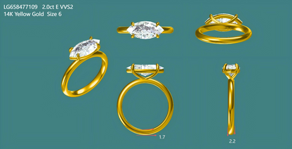 Custom Order for Maria - Marina Marquise Diamond Ring