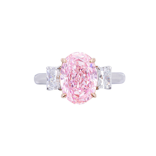 Avery - Oval Cut Pink Diamond Ring