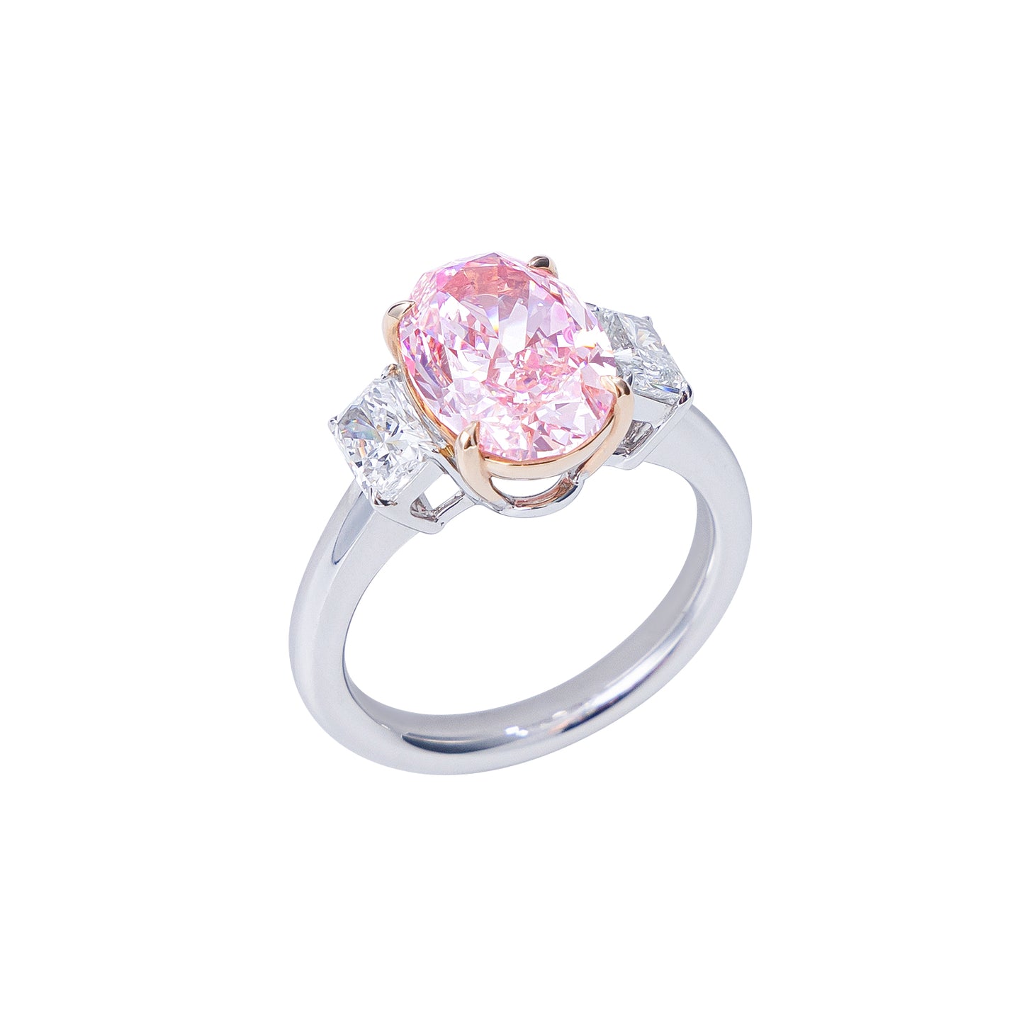 Avery - Oval Cut Pink Diamond Ring