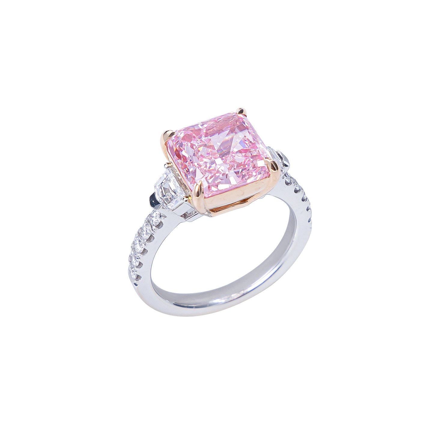 Mila - Cushion Cut Pink Diamond Ring