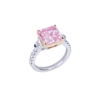 Mila - Cushion Cut Pink Diamond Ring