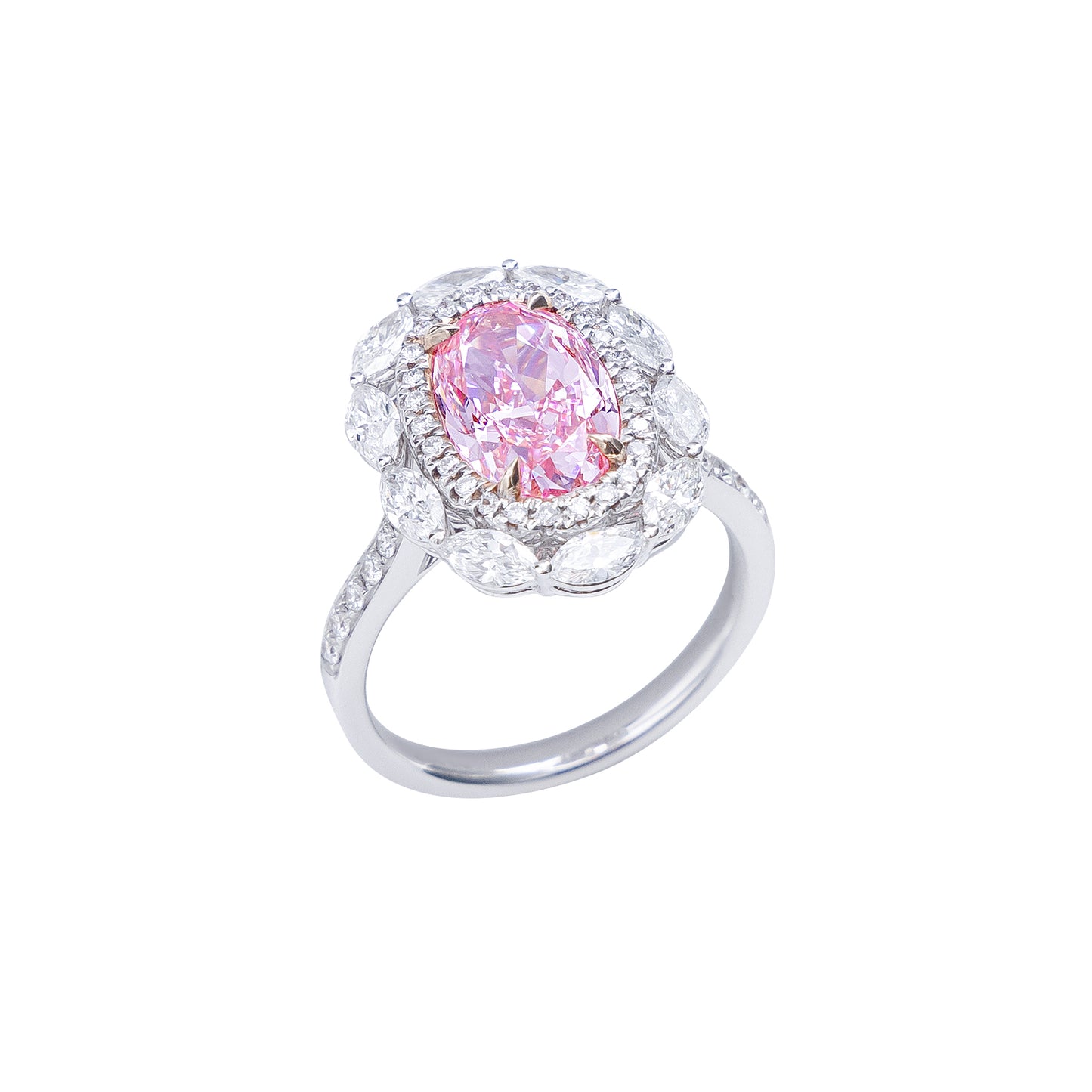 Brooklyn - Oval Cut Pink Diamond Ring