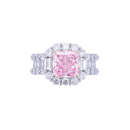 Eliana - Cushion Cut Pink Diamond Ring