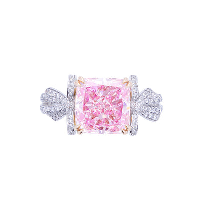 Amelia - Cushion Cut Pink Diamond Ring