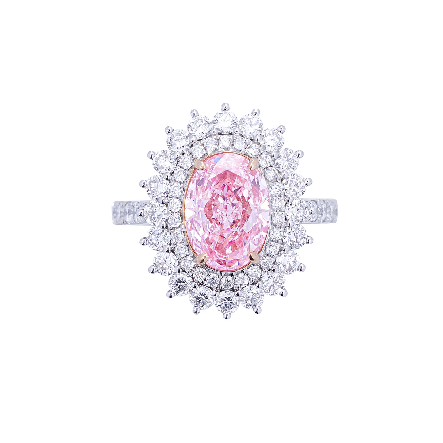 Paisley - Oval Cut Pink Diamond Ring