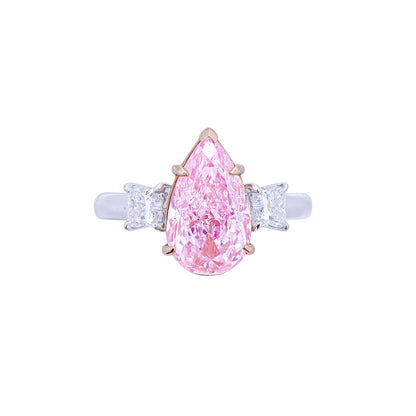 Josephine - Pear Cut Pink Diamond Ring