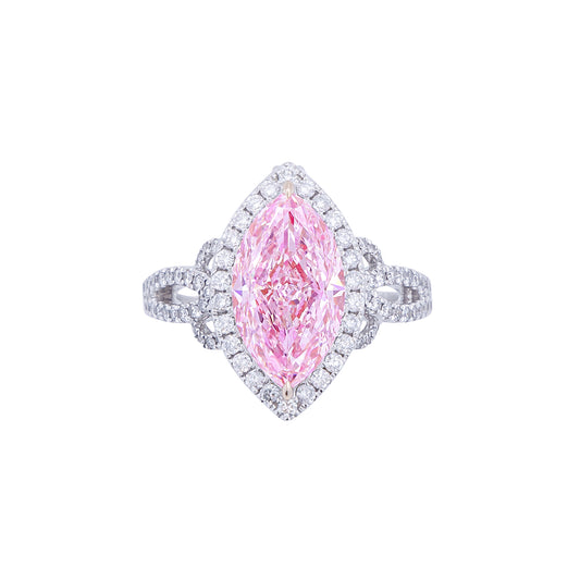 Audrey - Marquise Cut Pink Diamond Ring