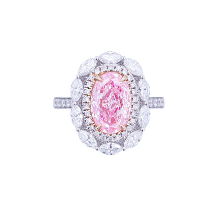 Brooklyn - Oval Cut Pink Diamond Ring