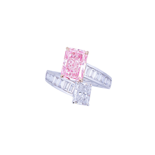 Madelyn - Radiant Cut Pink Diamond Ring