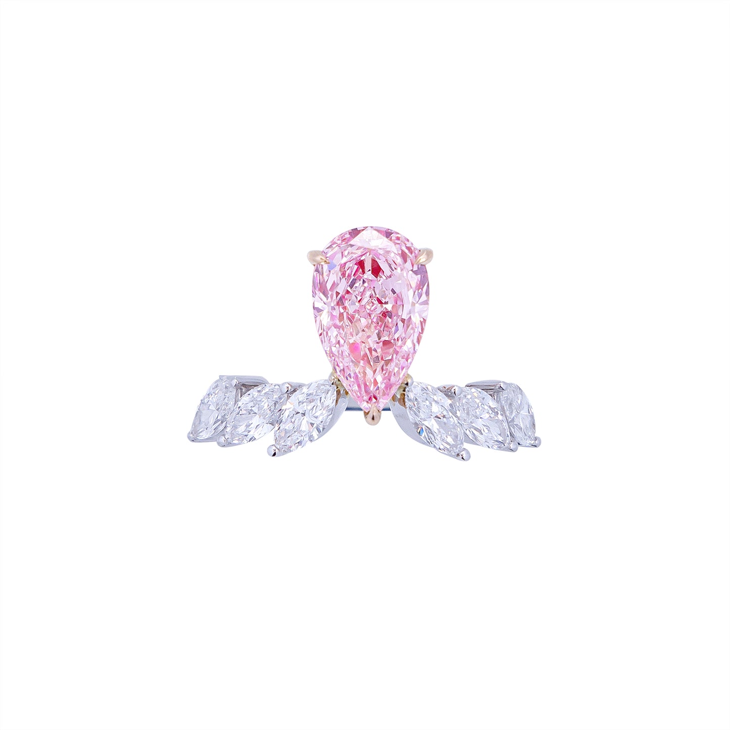 Valentina - Pear Cut Pink Diamond Ring