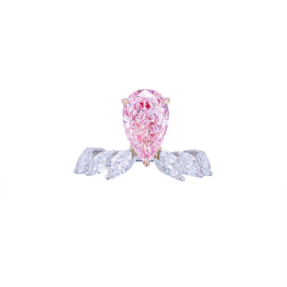 Valentina - Pear Cut Pink Diamond Ring