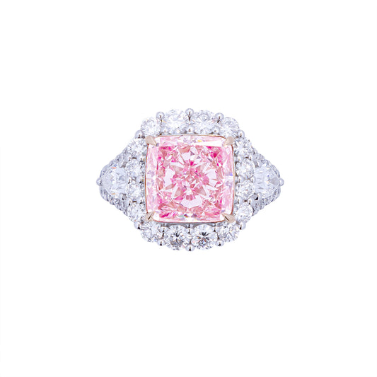 Eloise - Cushion Cut Pink Diamond Ring