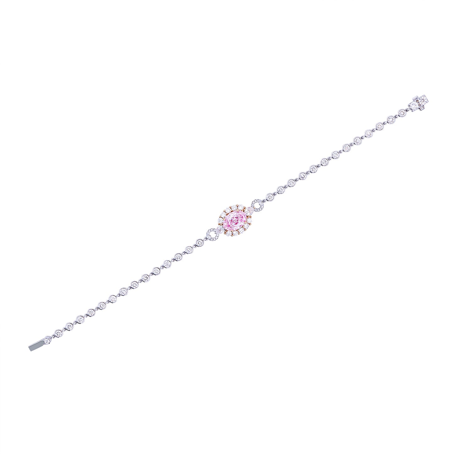 Madison - Oval Cut Pink Diamond Bracelet