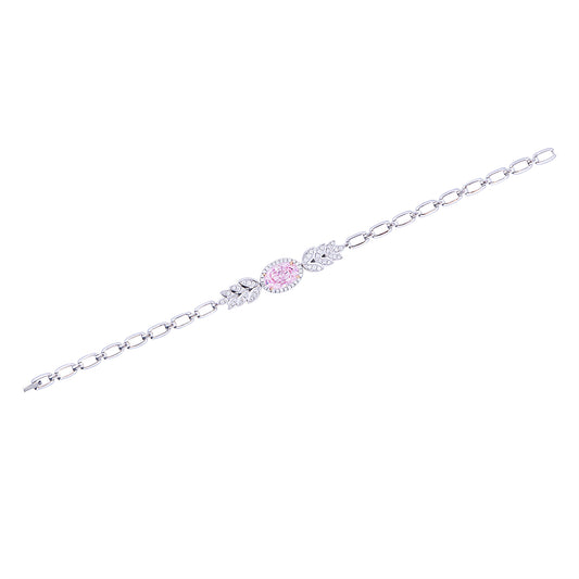 Zoey - Oval Cut Pink Diamond Bracelet