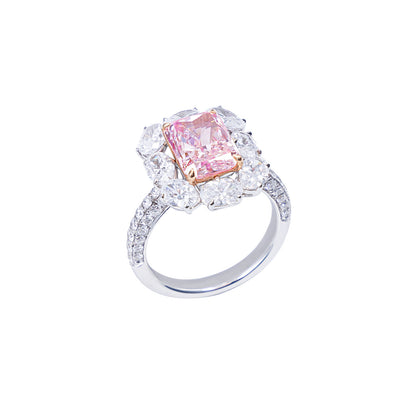 Stella - Radiant Cut Pink Diamond Ring