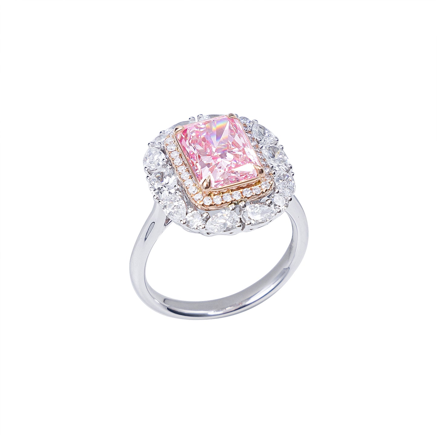 Savannah - Radiant Cut Pink Diamond Ring