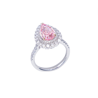 Ariana - Pear Cut Pink Diamond Ring