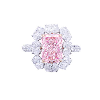 Stella - Radiant Cut Pink Diamond Ring