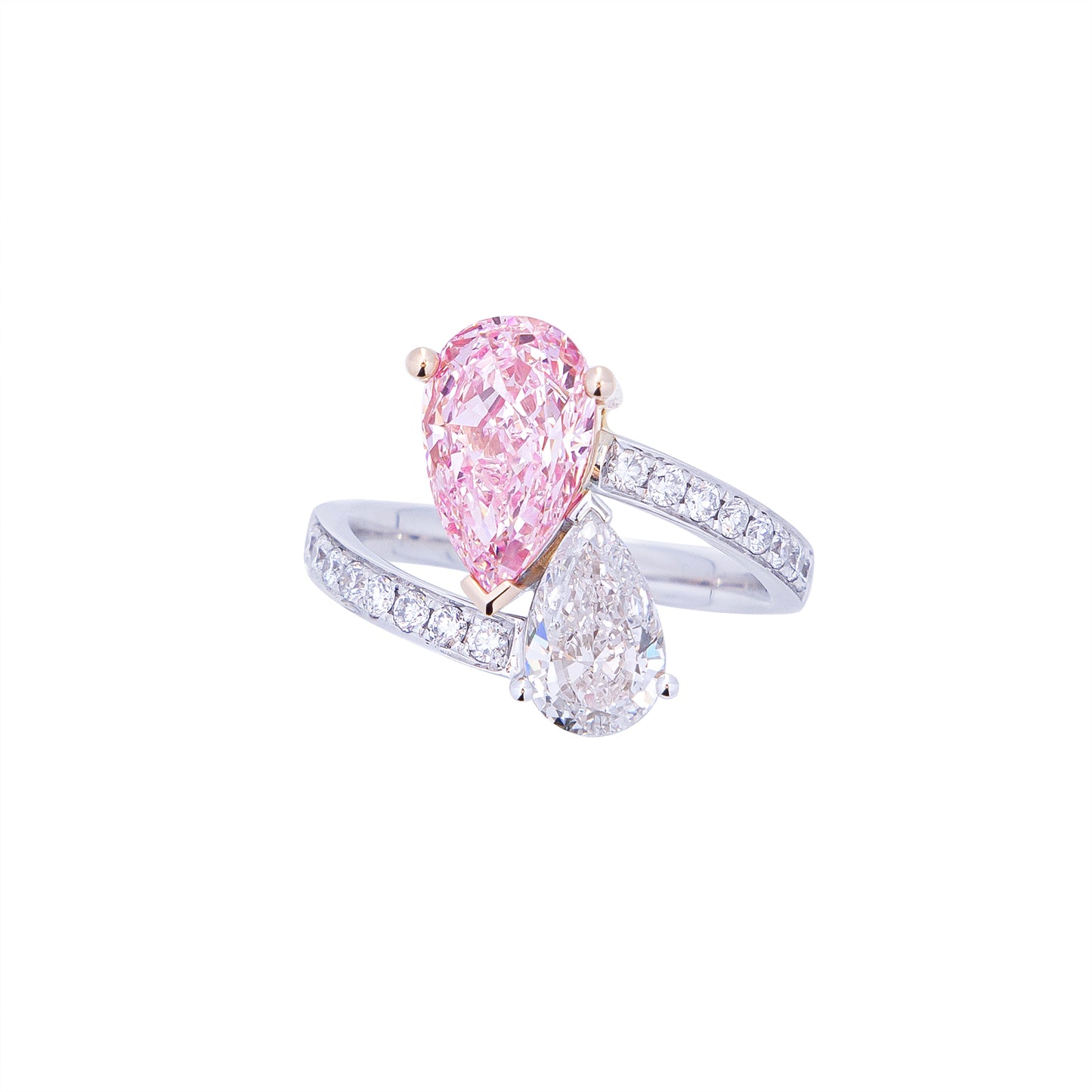 Leilani - Pear Cut Pink Diamond Ring