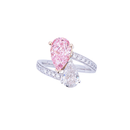 Leilani - Pear Cut Pink Diamond Ring