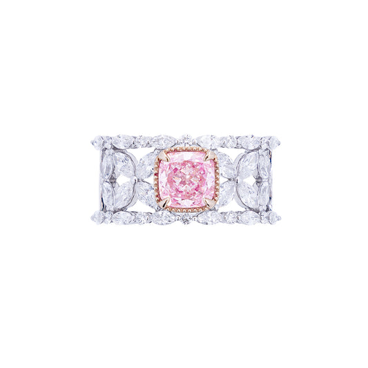 Summer - Cushion Cut Pink Diamond Ring