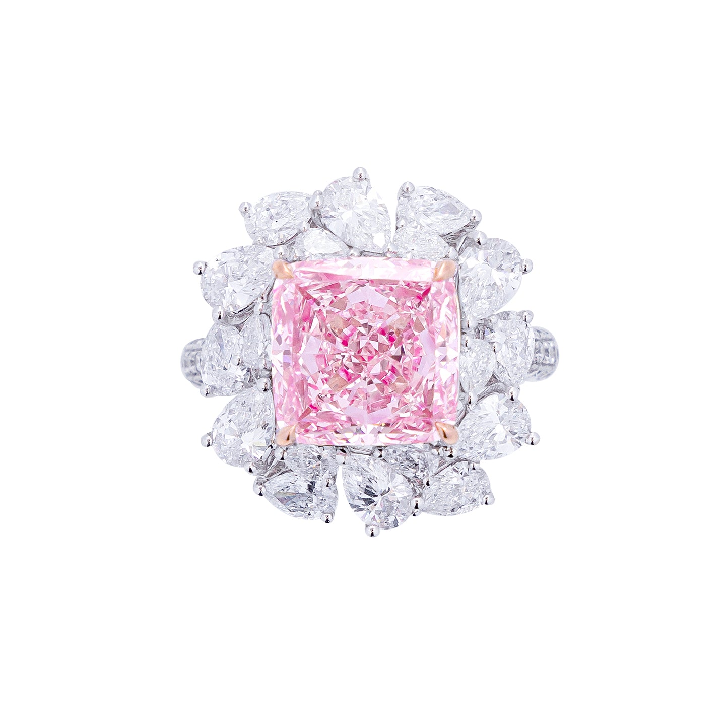 Juliette - Cushion Cut Pink Diamond Ring