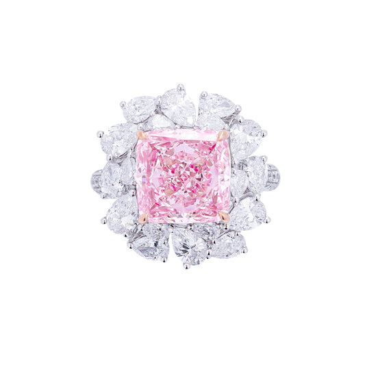 Juliette - Cushion Cut Pink Diamond Ring