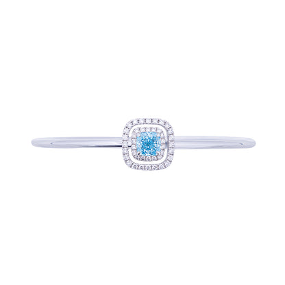 Scarlett - Cushion Cut Blue Diamond Bangle