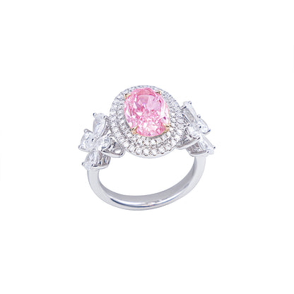 Gabriella - Oval Cut Pink Diamond Ring