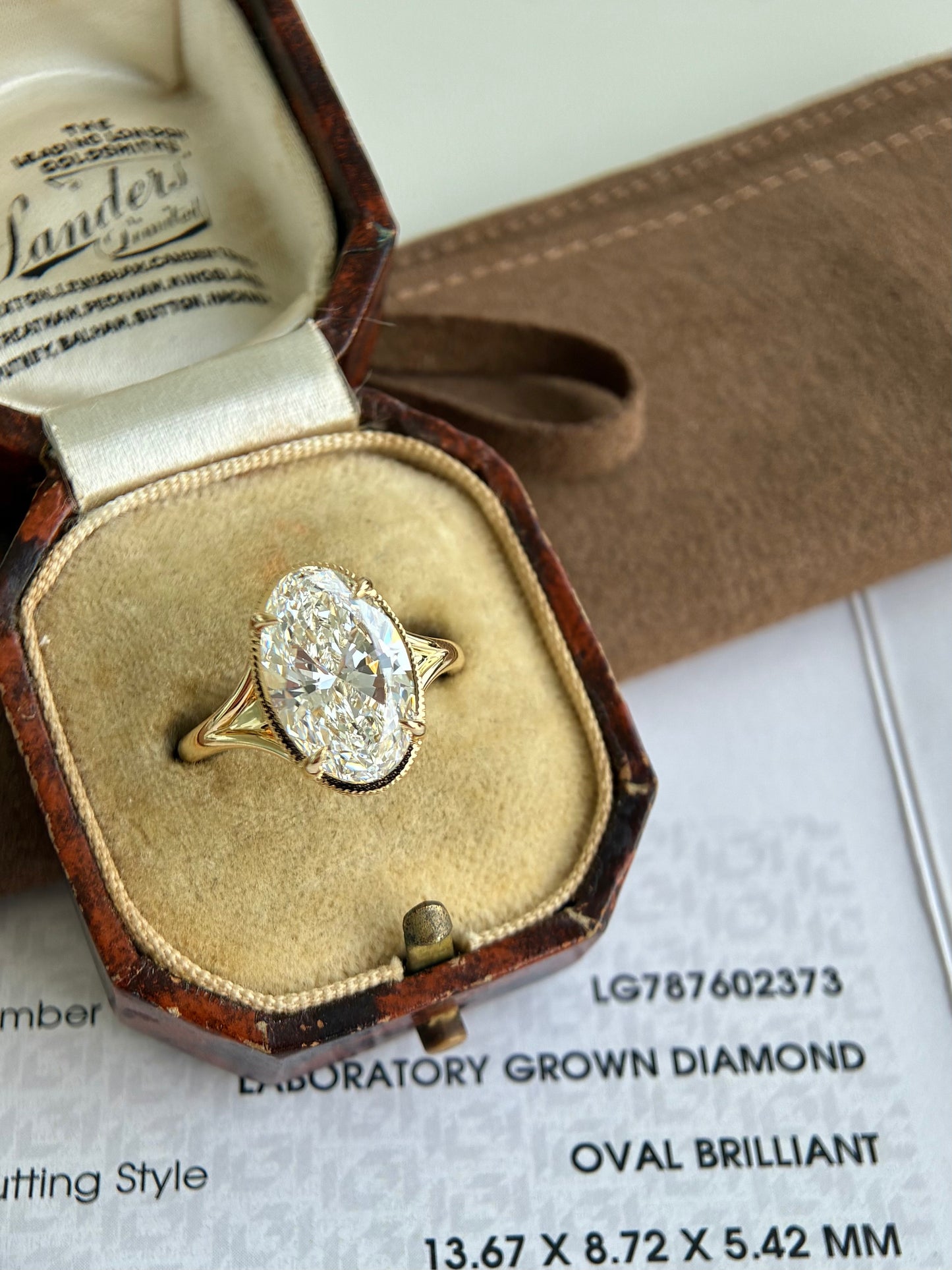 Custom Order Final Payment - Claire-4ct Oval cut Lab Diamond Ring