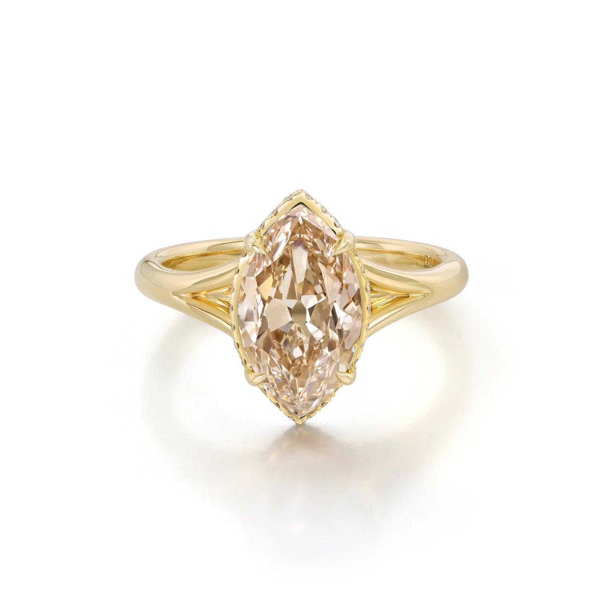 Custom Order Deposit- 2ct Dutch Marquise Cut Lab Champagne Diamond Ring