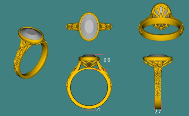 Smaragdgeschliffener Diamantring-Set