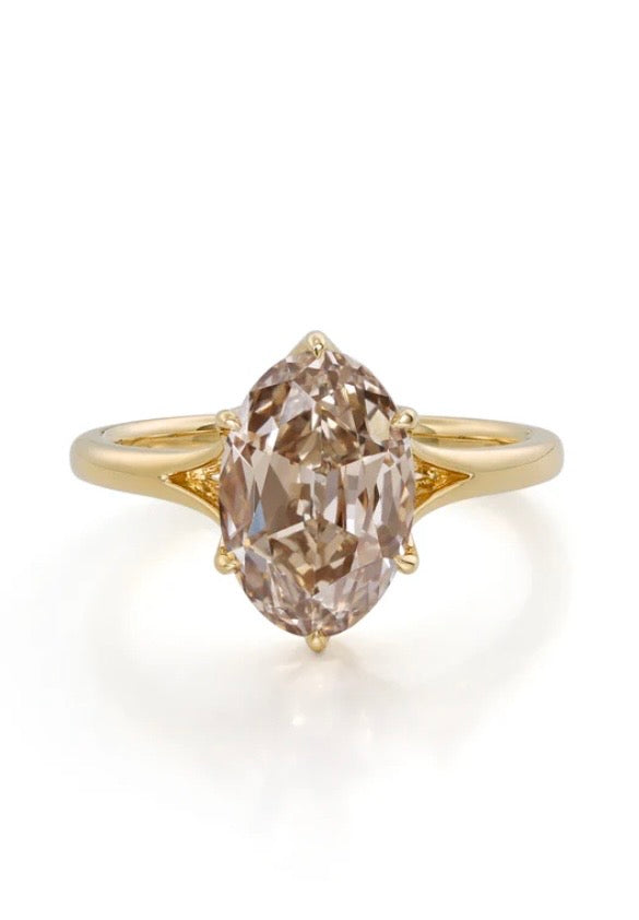 Custom Order Deposit - 4ct Old Mine Oval Lab Diamond Ring