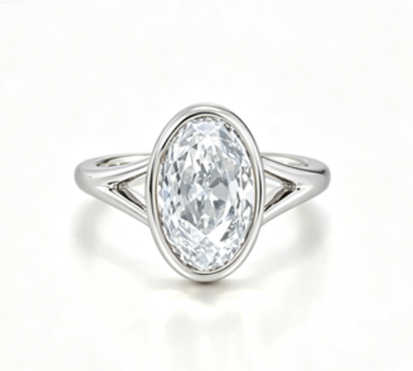 Custom Deposit-Sara- Oval Cut Lab Grown Diamond Engagement Ring
