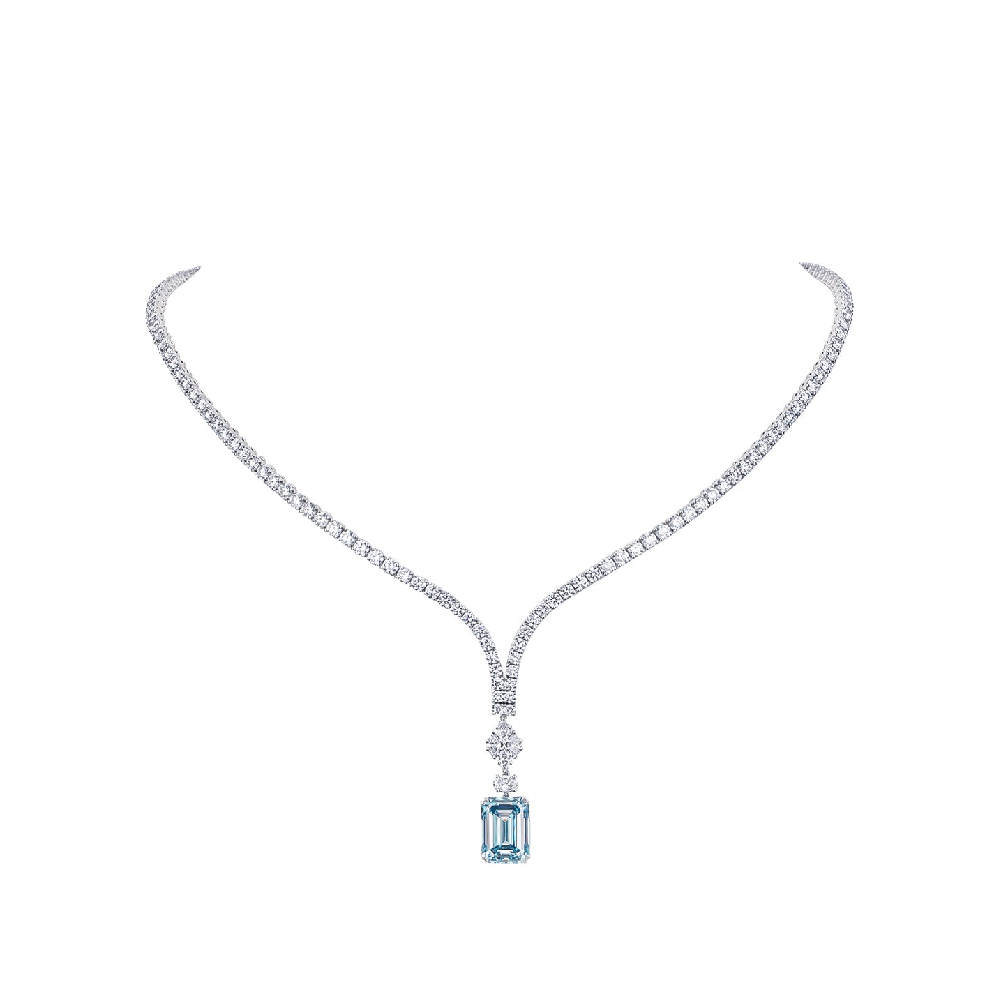 Azure Radiance Diamond Necklace