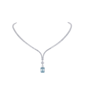 Azure Radiance Diamond Necklace, Necklaces