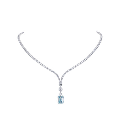 Azure Radiance Diamond Necklace