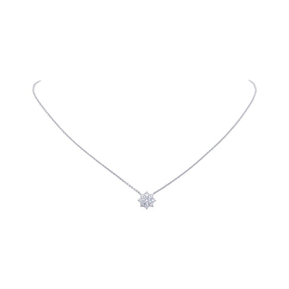 Radiant Snowflake Diamond Necklace