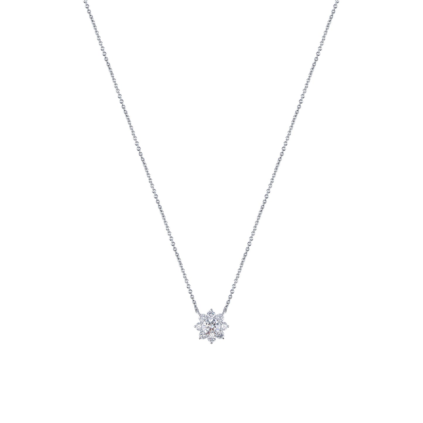 Radiant Snowflake Diamond Necklace