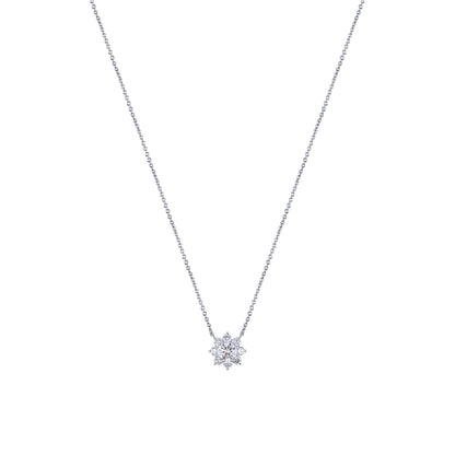 Radiant Snowflake Diamond Necklace