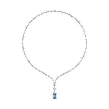 Azure Radiance Diamond Necklace, Necklaces