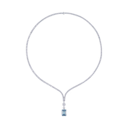 Azure Radiance Diamond Necklace