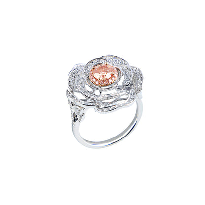 Melody - Round Cut Pink Diamond Ring