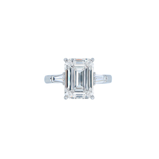 Ivy - Emerald Cut Diamond Ring