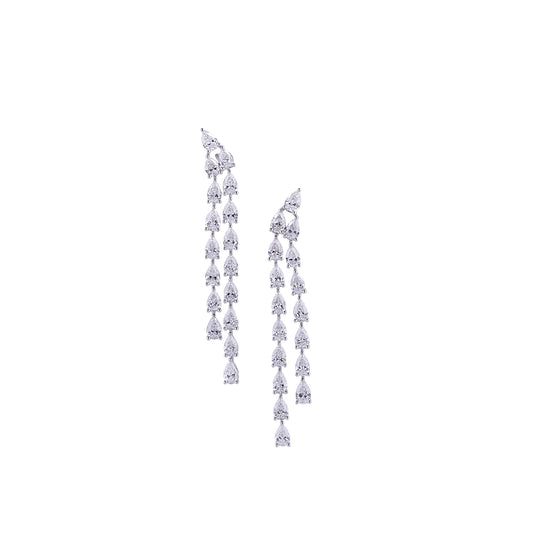 Dazzling Cascade Diamond Earrings